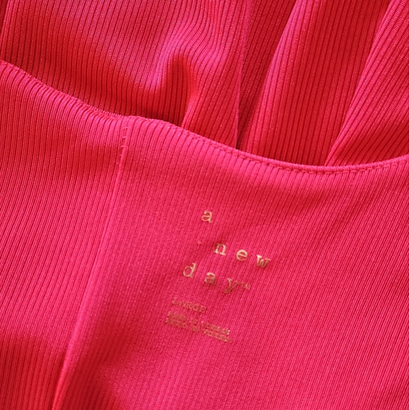 A New Day Hot Pink Dress Square Neck Women's Size Large - Picture 6 of 7